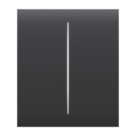 Ajax Center Button (2 Gang) Graphite
