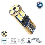 GLOBOSTAR® W5W-T10 81102 Λάμπα W5W T10 CANbus LED 2.5W 900lm 360° DC 12-24V IP20 Ψυχρό Λευκό 6000K - 12 x Epistar SMD3030 Chip - Μ1 x Π1 x Υ2.7cm - 1 Χρόνο Εγγύηση