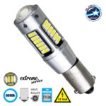 GLOBOSTAR® BAX9S-H6W 81299 Λάμπα BAx9S H6W CANbus LED 2.8W 300lm 360° DC 12V IP20 Ψυχρό Λευκό 6000K - 30 x Epistar SMD4014 Chip - Μ1.1 x Π1.1 x Υ4.6cm - 1 Χρόνο Εγγύηση