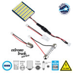 GloboStar® 81404 Λάμπα Αυτοκινήτου & Φορτηγού LED PCB PLATE - T10 - W5W - BA9S - T4W - FESTOON - C5W 3rd Generation Can-Bus Extreme Truck Series LED 48 SMD 5630 16W 2400lm 120° DC 12-24V IP20 Ψυχρό Λευκό 6000K