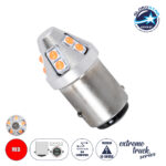 GloboStar® 81458 Λάμπα Αυτοκινήτου & Φορτηγού 1157 - BAY15D - P21/5W 3rd Generation Can-Bus Extreme Truck Series LED 12 SMD 3030 6W 720lm 360° DC 10-30V IP20 Κόκκινο