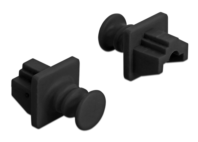 86176 DELOCK κάλυμμα προστασίας για θύρα RJ45 86176, μαύρο, 10τμχ - Image 1