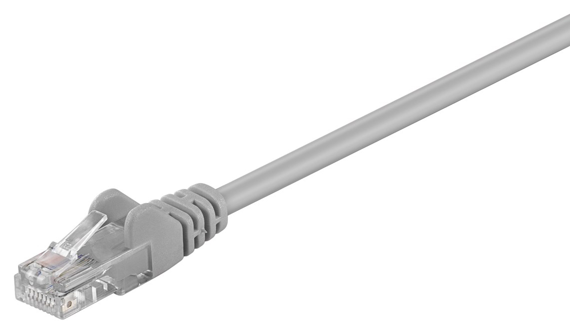 95557 GOOBAY καλώδιο δικτύου 95557, CAT 5e U/UTP, CCA, PVC, 1.5m, γκρι - Image 1