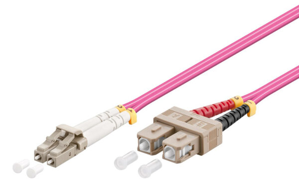 GOOBAY καλώδιο οπτικής ίνας LC-UPC σε SC-UPC 95945, Multimode OM4, 3m, βιολετί