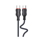 KSC-996/B/TC CHARGING DATA TYPE C 60W ΜΑΥΡΟ (2M)