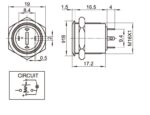 AH16-D4/RED/220V ΜΠΟΥΤΟΝ Φ16mm 220V με KOKKINO ΦΩΤΙΣΜΟ - Image 2