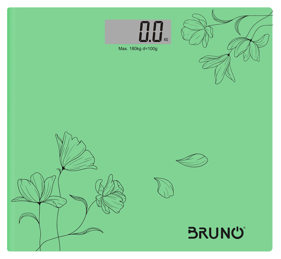 BRN-0054 BRUNO ψηφιακή ζυγαριά BRN-0054, έως 180kg, πράσινη - Image 1
