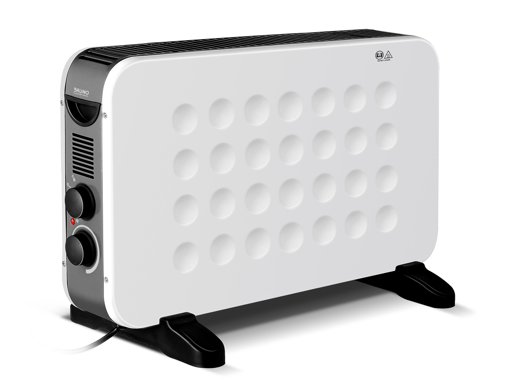 BRN-0206 BRUNO θερμοπομπός BRN-0206, 2000W, με θερμοστάτη & ανεμιστήρα, λευκός - Image 1