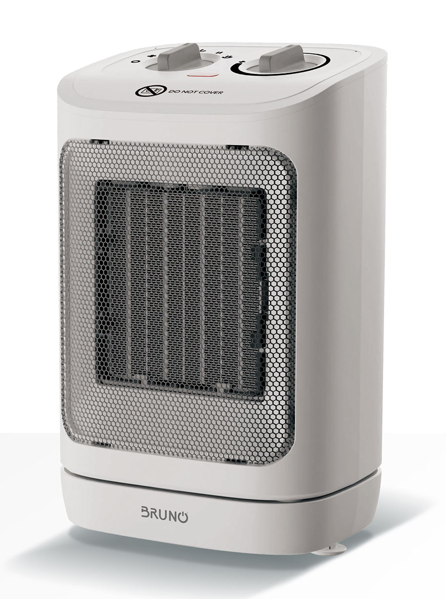 BRN-0255-01 BRUNO κεραμικό αερόθερμο BRN-0255, 2000W, με θερμοστάτη/ανεμιστήρα/αυτόματη περιστροφή, λευκό - Image 1