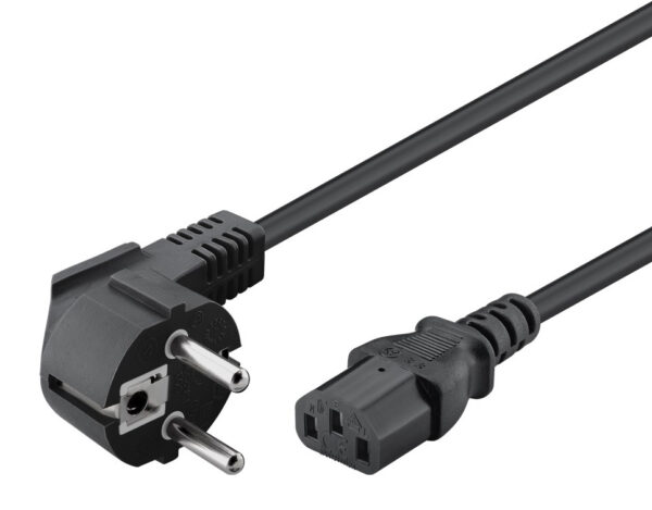 POWERTECH καλώδιο τροφοδοσίας PC CAB-P016, 3x 0.50mm², copper, 1.5m, μαύρο