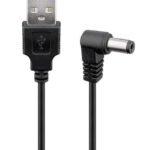 POWERTECH καλώδιο USB σε DC 5.5x2.1mm CAB-U120, copper, 1.5m, μαύρο