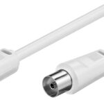 POWERTECH καλώδιο κεραίας RF αρσενικό - RF θηλυκό CAB-V016, λευκό, 3m