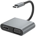 XO HUB001 4 IN 1 TYPEC TO HDMI/VGA/USB3.0/PD CHARGING