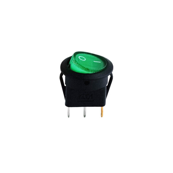 FL3-KCD1-101-3/R/250V/GREEN Διακόπτης rocker φωτιζόμενος πράσινος