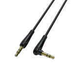 Καλώδιο Ήχου JACK 3.5mm Χρυσό (1m) Μαύρο - Image 2