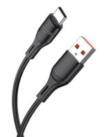 KAKUSIGA καλώδιο USB-C σε USB KSC-953, σιλικόνης, 3A, 480Mbps, 1m, μαύρο