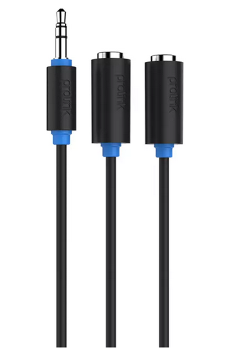 PB107-0030 PROLINK JACK 3.5mm ΑΡΣ - 2xJACK 3.5mm ΘΗΛ - 0,30m