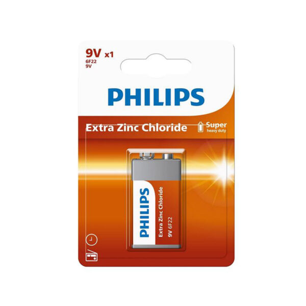PHILIPS-6F22L1B/1 EXTRA ZINC CHLORIDE   9V