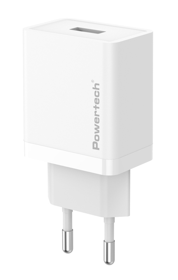 PT-1320 POWERTECH φορτιστής τοίχου PT-1320, USB, 12W, λευκός - Image 1