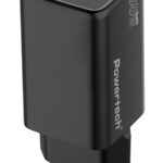 POWERTECH φορτιστής τοίχου PT-1501, USB/USB-C, 65W, GaN, μαύρος