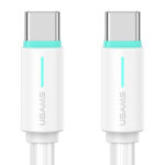 USAMS καλώδιο USB-C US-SJ734, 60W, 480Mbps, 1m, λευκό