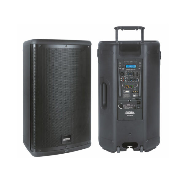 SM-5115A6 Επαναφορτιζόμενο ενεργό ηχείο 15" με 2 ασύρματα μικρόφωνα
