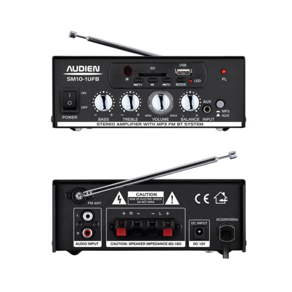 SM10-IUFB   ΕΝΙΣΧΥΤΗΣ Hi-Fi 2x25Wrms 12V/220V