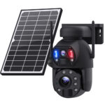 SECTEC smart ηλιακή κάμερα ST-5986M, 3MP dual lens, 20x zoom, WiFi, SD, PTZ