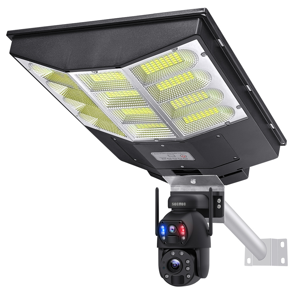 ST-LC598-EU SECTEC smart ηλιακή κάμερα ST-LC598-EU με προβολέα, dual lens, 3MP, 4G, SD, PTZ, IP66 - Image 1