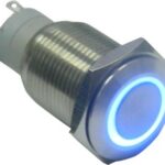 Διακόπτης Φ16mm 220V με Μπλε Φωτισμό