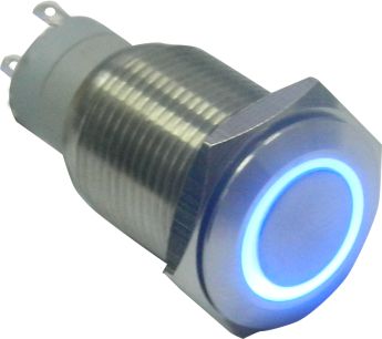 SW16F-Z1-S-R-Β-220V ΔΙΑΚΟΠΤΗΣ Φ16mm 220V με ΜΠΛΕ ΦΩΤΙΣΜΟ