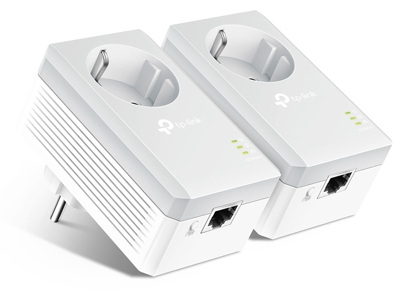 TL-PA4010P-KIT TP-LINK AV600 Passthrough Powerline Starter Kit TL-PA4010P, Ver. 4.0 - Image 1