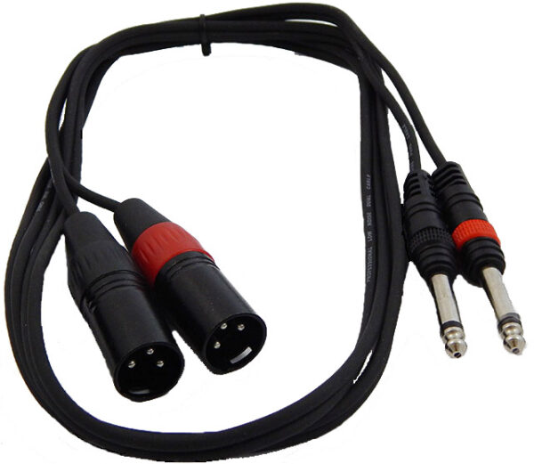 TPC-022  ΚΑΛΩΔΙΟ 2 ΚΑΡΦΙΑ6,3mm - 2 XLR ΑΡΣΕΝΙΚA 1,5m