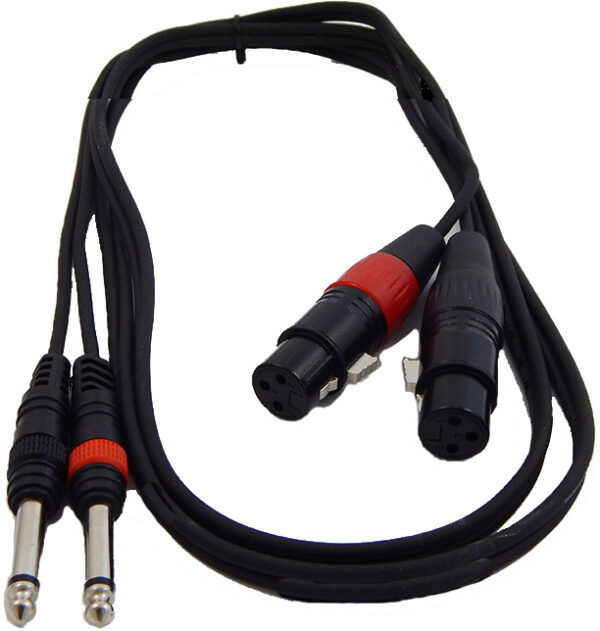 TPC-023 ΚΑΛΩΔΙΟ 2 ΚΑΡΦΙΑ6,3mm - 2 XLR ΘΗΛΥΚΑ 1,5m