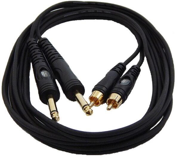 TPC-014A ΚΑΛΩΔΙΟ 2 ΚΑΡΦΙΑ ΑΡΣENIKA 6,3mm - 2 RCA ΑΡΣΕΝΙΚΑ 3,0m