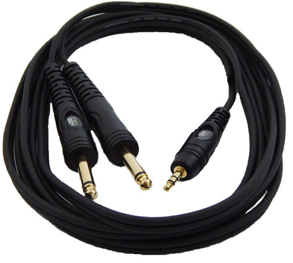 TPC-019 ΚΑΛΩΔΙΟ 2 ΚΑΡΦΙΑ ΑΡΣENIKA 6,3mm - 3,5mm ΑΡΣΕΝΙΚA 1,5m