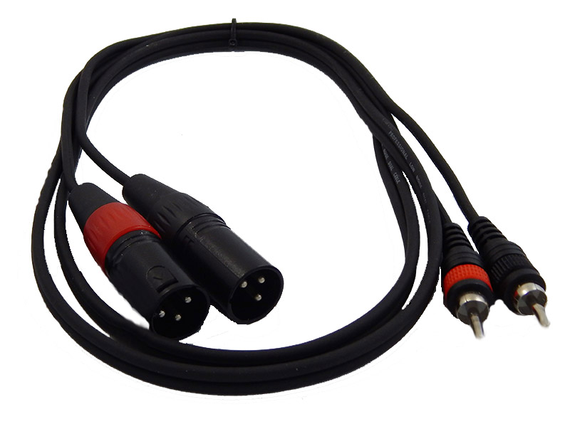 TPC0201 TPC-020 ΚΑΛΩΔΙΟ 2 RCA ΑΡΣΕΝΙΚΑ - 2 XLR ΑΡΣΕΝΙΚΑ 1,5m - Image 1