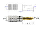 XS-P017/B  Μαύρη επίχρυση μπανάνα 4mm