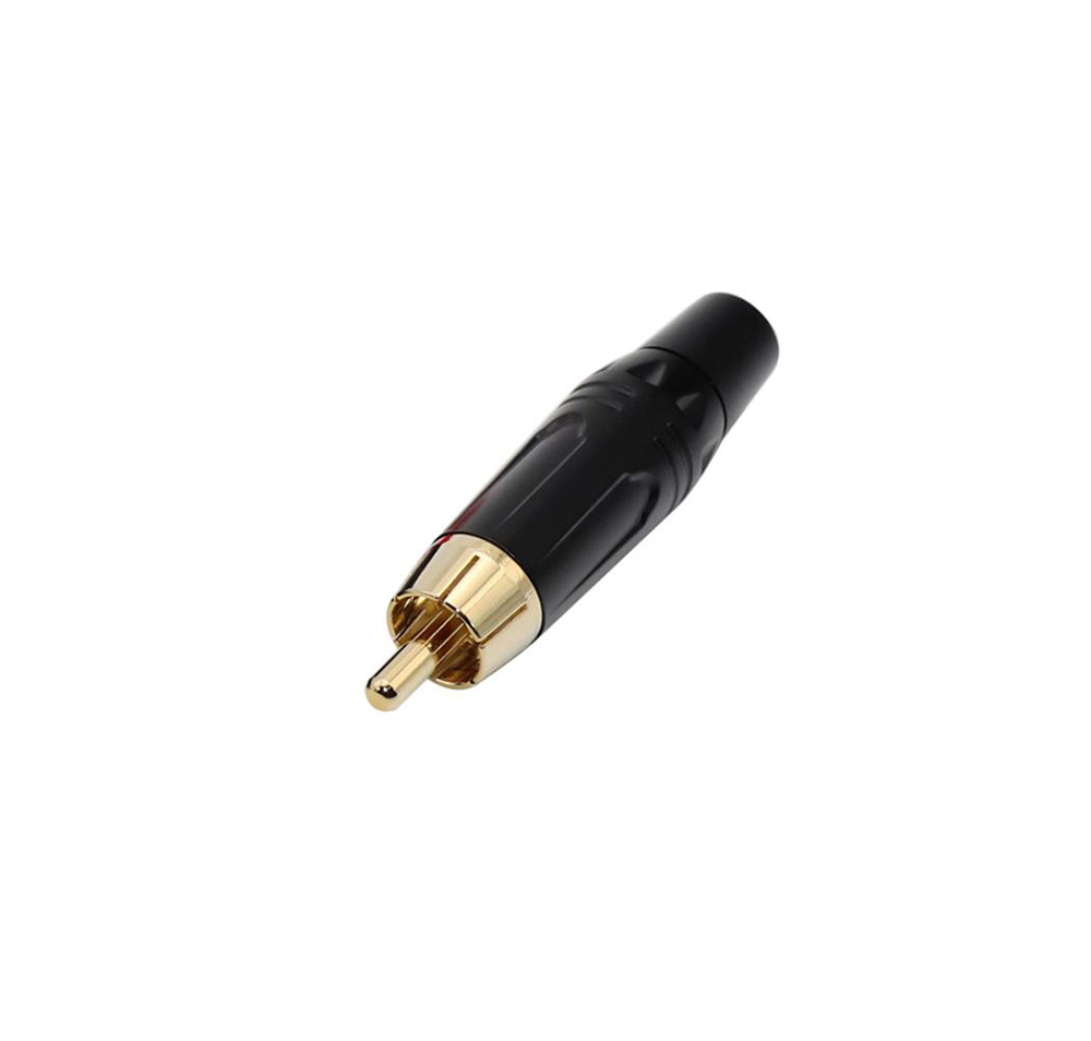 XS-P043-B XS-P043/B Βύσμα RCA μαύρο επίχρυσο - Image 1
