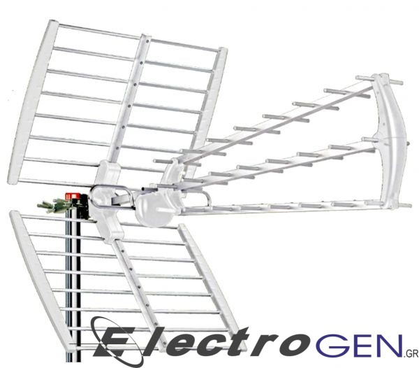 Κεραία 208 Τρίαινα LTE UHF 18dB 5G σε Λευκό Χρώμα