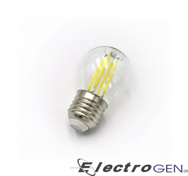 LED ΛΑΜΠΑ COG ΣΦΑΙΡΙΚΟ ΔΙΑΦΑΝΟ Ε27 6W 230V ΛΕΥΚΟ