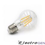 LED Λάμπα COG Αχλάδι Διαφανό Ε27 8W 230V Ψυχρό