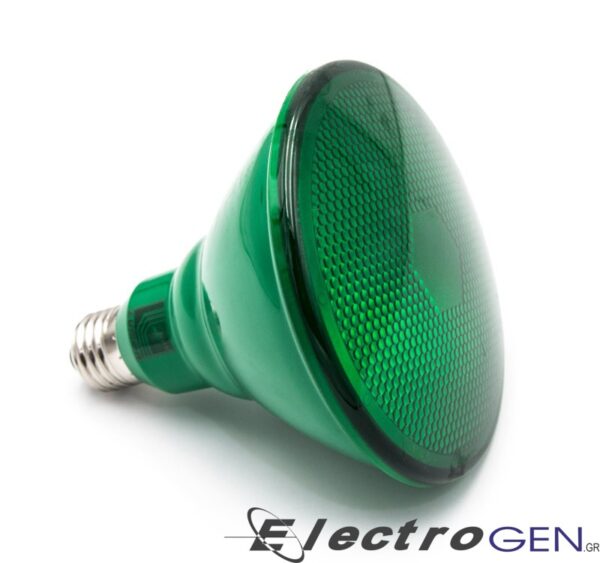 Λάμπα LED για Ντουί E27 PAR38 38° ΠΡΑΣΙΝΟ