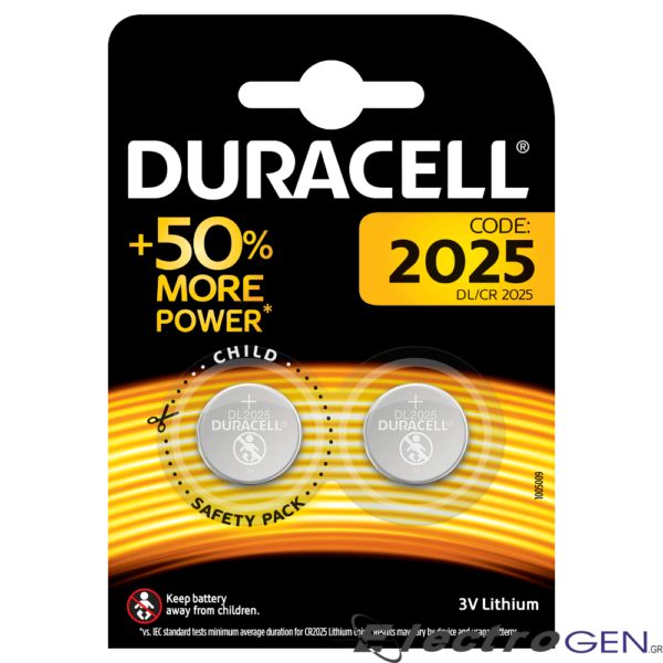 Μπαταρίες DURACELL CR2025 SPECIAL 2τμχ