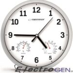 Ρολόι Τοίχου με Θερμόμετρο και Υγρασιόμετρο