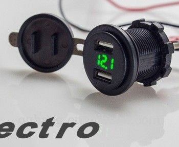 Ψηφιακό Βολτόμετρο Αυτοκινήτου με 2 Θύρες USB