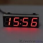 Ψηφιακό Ρολόι Αυτοκινήτου 5-30V Μικρό Κόκκινο