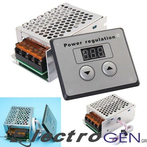 Ροοστάτης 4000W 220V SCR Voltage Dimmer