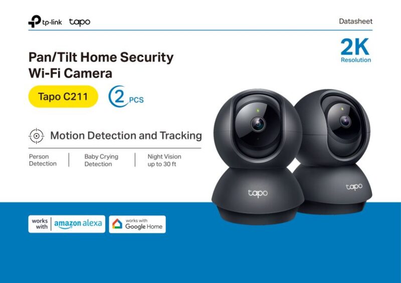 TP-Link WRL PAN/TILT IP CAMERA Tapo C211 - Image 3
