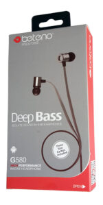 G580 Ακουστικά/Handsfree Beteno In-Ear G580 Γκρι - Image 2